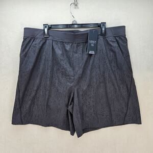 VRST MEN'S XXL 7 IN INSEAM LINED PRINT SCRATCH GRAPHIC CHARCOAL NWT